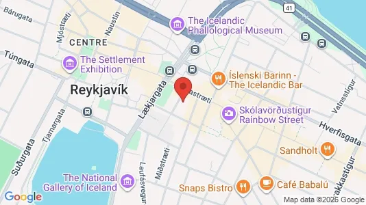 Apartments for rent i Reykjavík Miðborg - kort over placeringen
