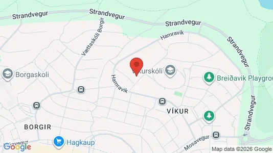 Apartments for rent i Reykjavík Grafarvogur - kort over placeringen
