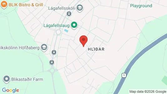 Apartments for rent i Mosfellsbær - kort over placeringen