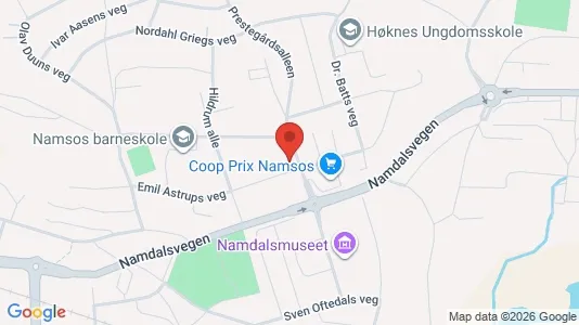 Apartments for rent i Namsos - kort over placeringen