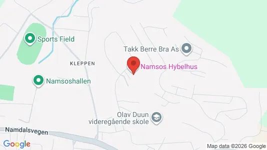 Rooms for rent i Namsos - kort over placeringen