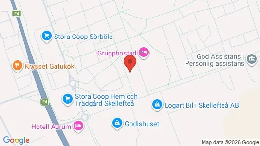 Apartments for rent i Skellefteå - kort over placeringen