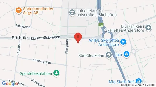 Apartments for rent i Skellefteå - kort over placeringen