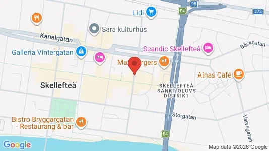Apartments for rent i Skellefteå - kort over placeringen