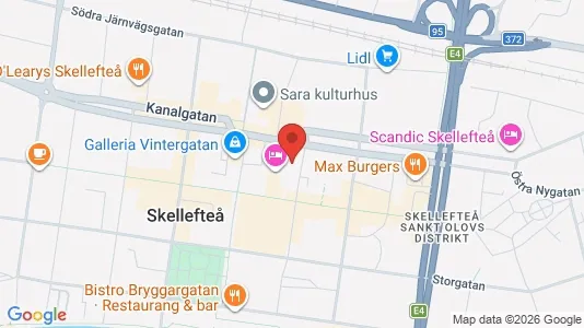 Apartments for rent i Skellefteå - kort over placeringen