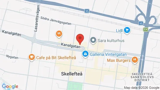 Apartments for rent i Skellefteå - kort over placeringen