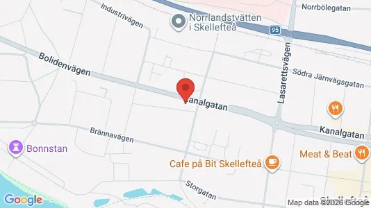Apartments for rent i Skellefteå - kort over placeringen