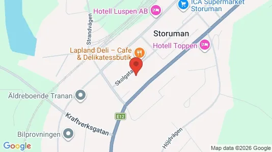 Apartments for rent i Storuman - kort over placeringen
