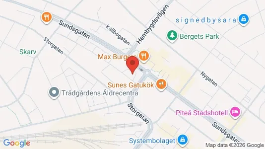 Apartments for rent i Piteå - kort over placeringen