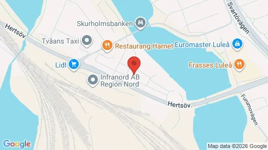 Apartments for rent i Luleå - kort over placeringen