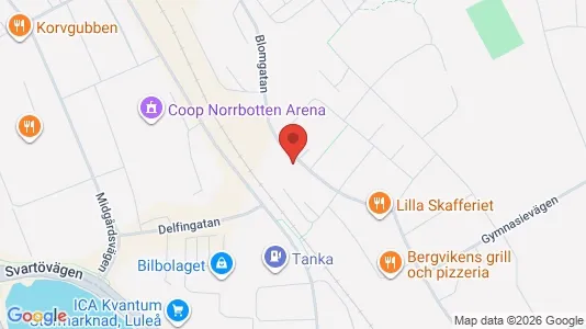 Apartments for rent i Luleå - kort over placeringen