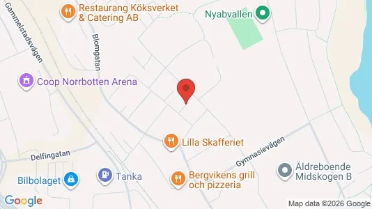 Apartments for rent i Luleå - kort over placeringen