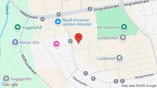 Apartments for rent i Akureyri - kort over placeringen