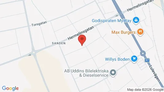 Apartments for rent i Boden - kort over placeringen