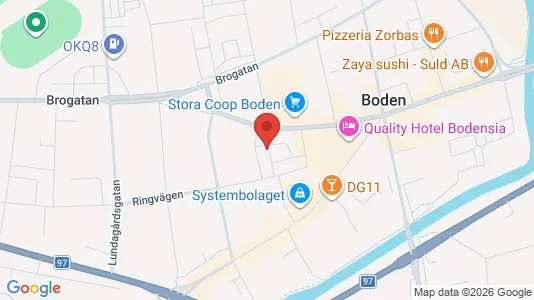 Apartments for rent i Boden - kort over placeringen