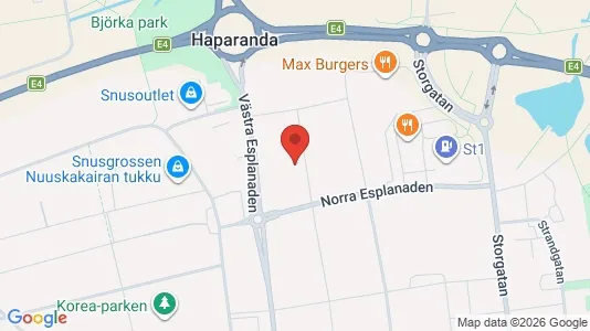 Apartments for rent i Haparanda - kort over placeringen