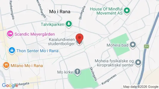 Rooms for rent i Rana - kort over placeringen