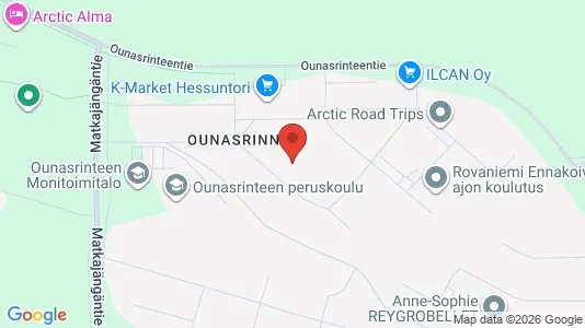 Apartments for rent i Rovaniemi - kort over placeringen