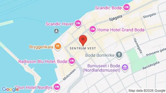 Apartments for rent i Bodø - kort over placeringen