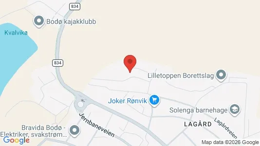 Apartments for rent i Bodø - kort over placeringen