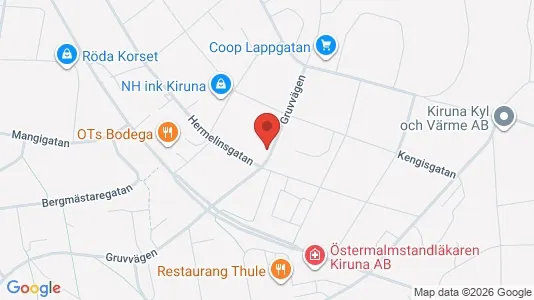 Apartments for rent i Kiruna - kort over placeringen