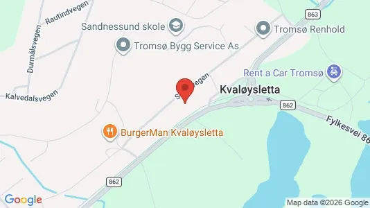 Rooms for rent i Tromsø - kort over placeringen