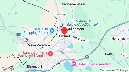 Rooms for rent i Gmünd - kort over placeringen