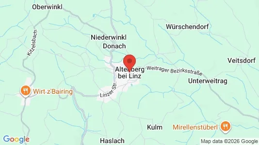 Apartments for rent i Altenberg bei Linz - kort over placeringen