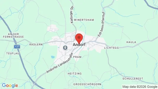 Apartments for rent i Andorf - kort over placeringen