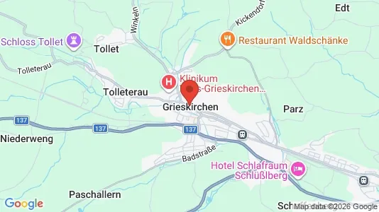 Apartments for rent i Grieskirchen - kort over placeringen