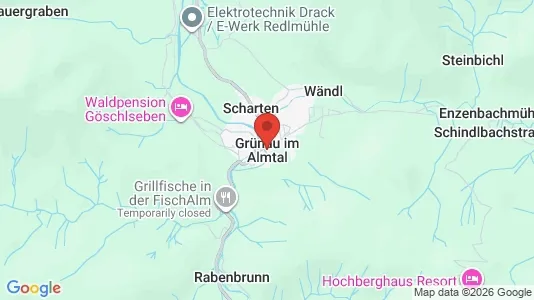 Apartments for rent i Grünau im Almtal - kort over placeringen