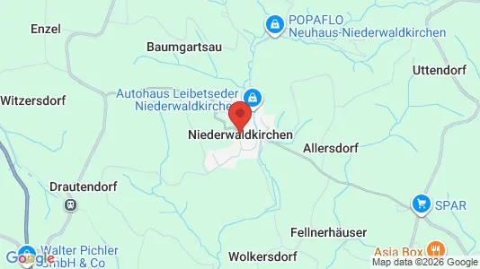 Apartments for rent i Niederwaldkirchen - kort over placeringen