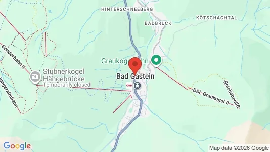 Apartments for rent i Bad Gastein - kort over placeringen