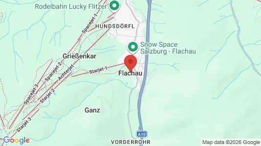 Apartments for rent i Flachau - kort over placeringen