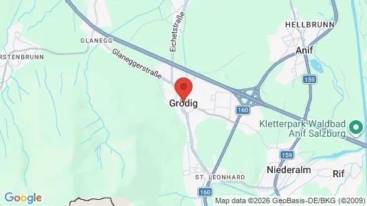 Apartments for rent i Grödig - kort over placeringen