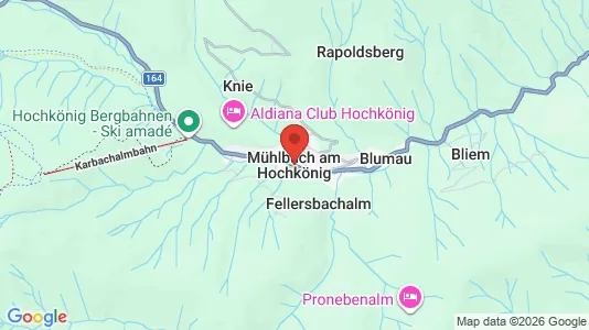 Apartments for rent i Mühlbach am Hochkönig - kort over placeringen