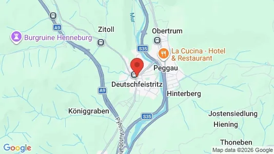 Apartments for rent i Deutschfeistritz - kort over placeringen