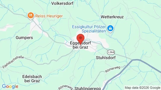 Apartments for rent i Eggersdorf bei Graz - kort over placeringen