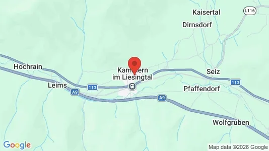 Apartments for rent i Kammern im Liesingtal - kort over placeringen