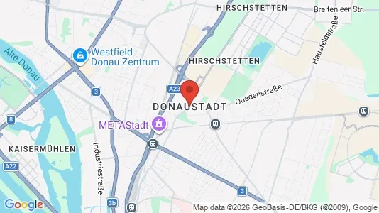Apartments for rent i Vienna Donaustadt - kort over placeringen