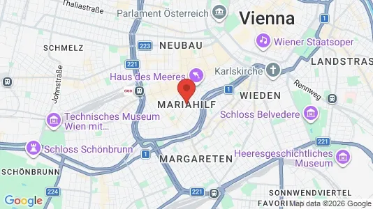 Apartments for rent i Wien Mariahilf - kort over placeringen