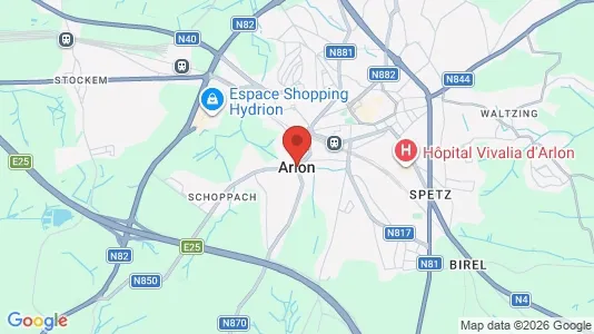 Houses for rent i Aarlen - kort over placeringen