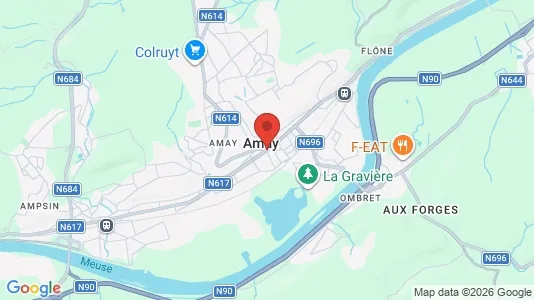 Apartments for rent i Amay - kort over placeringen
