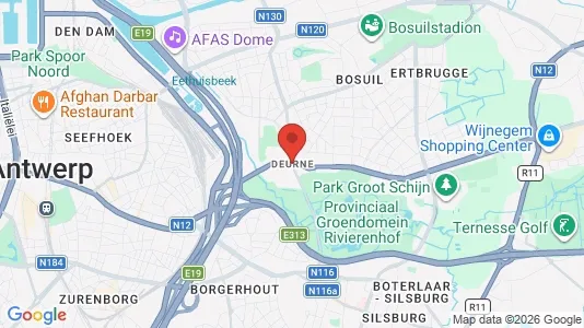 Houses for rent i Antwerp Deurne - kort over placeringen