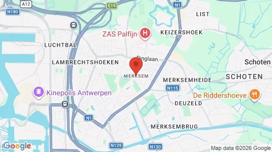 Apartments for rent i Antwerp Merksem - kort over placeringen