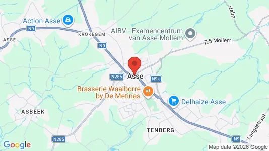 Houses for rent i Asse - kort over placeringen
