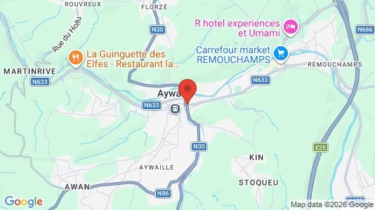 Houses for rent i Aywaille - kort over placeringen