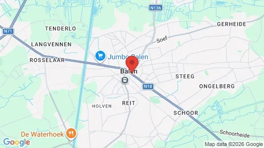 Apartments for rent i Balen - kort over placeringen