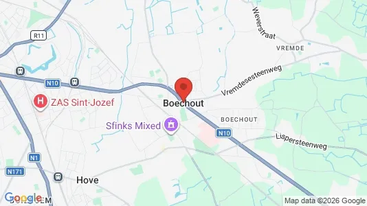 Houses for rent i Boechout - kort over placeringen