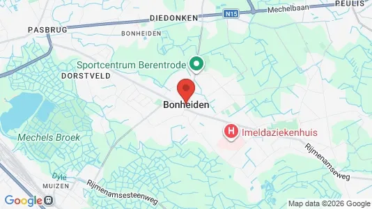Houses for rent i Bonheiden - kort over placeringen